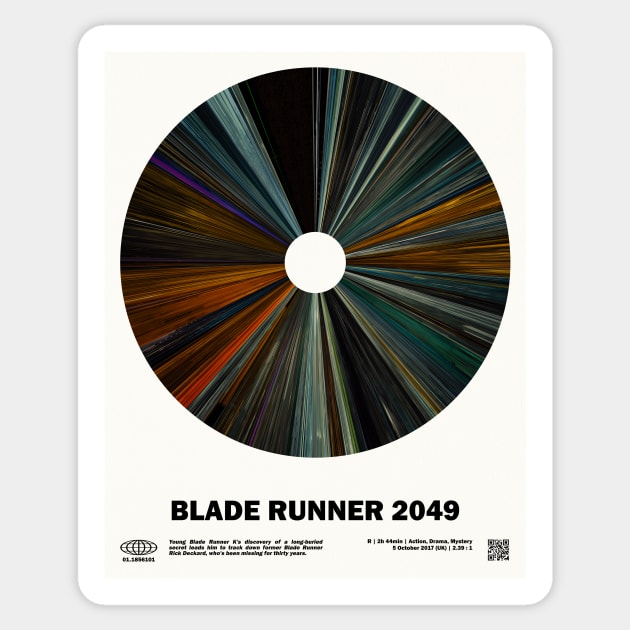 minimal_Blade Runner 2049 Warp Barcode Movie Sticker by silver-light